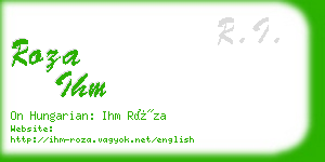 roza ihm business card